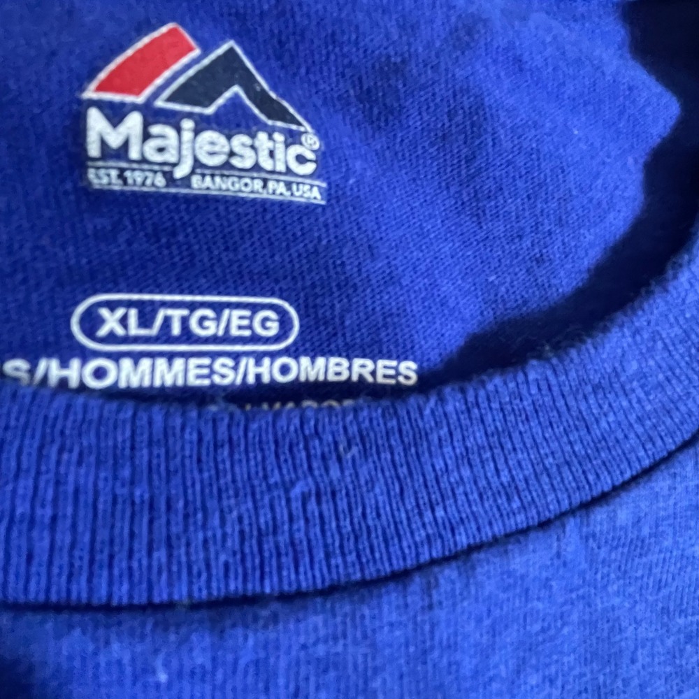 Majestic Durham Bulls MiLB Graphic T-Shirt Mens XL Royal Blue Baseball Tee - Picture 4 of 7
